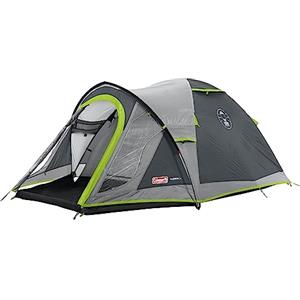 Coleman 169860 Tenda Darwin 3 Plus da Campeggio ed Escursionismo, Impermeabile, Telo di Protezione Cucito, Montaggio Rapido, Grigio, Taglia Unica