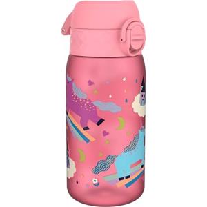 Ion8 Borraccia per Bambini, 350 ml, a Prova di Perdite, Facile da Aprire, Serratura Sicura, Lavabile in Lavastoviglie, Senza BPA, Maniglia per il Trasporto, Facile Pulizia, Unicorni Rosa
