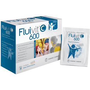 Fluivit C 600 - Integratore Alimentare in Bustine con N-acetilcisteina e Vitamina C per il Benessere delle Vie Respiratorie - Gusto Arancia