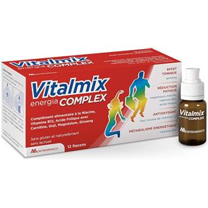 Montefarmaco Vitalmix Complex - Integratore Alimentare con Ginseng e Maca, 12 Flaconcini da 12 ml, Effetto Tonico e Adattogeno