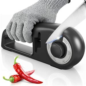 Pietuley Affilacoltelli Professionale 7 in 1, Affila Coltelli da Cucina, Affilatore per Coltelli, Knife Sharpener, Seghettati Ceramici Affila Forbici, Affilacoltelli Manuale, Affilatrice Coltelli