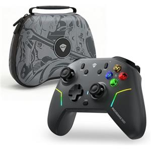 Machenike G6V2 Controller, 2 motori a bobina mobile HD, joystick TMR con coppia regolabile, 2 trigger TMR, pulsanti ABXY facilmente intercambiabili, 4 pulsanti programmabili, 1000 Hz, 1200 mAh, Grigio