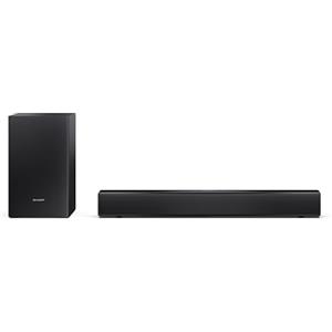 Sharp HT-SBW121 Soundbar 2.1 Slim con subwoofer wireless, Bluetooth con HDMI ARC/CEC, 240 W, audio ottico digitale, AUX, riproduzione USB, 55 cm, nero