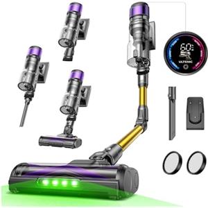 Ultenic U20 Aspirapolvere Senza Fili, 55KPA Autoportante Scopa Elettrica Senza Fili, Spazzola Aggiornata Anti-Grovigli, Aspirapolvere Potente da 60 Minuti,Potente per Pavimenti/Tappeti/Pelo di Animali