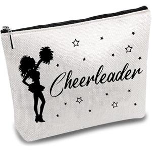 CREATCABIN Borsa Trucchi da Cheerleader Borsa Trucchi in Tela Astuccio Cosmetici Piccolo Organizer da Toilette Viaggio Le Vacanze Borsa Portaoggetti Astuccio Donne Cheerleader Team Girlfriend 25x18cm