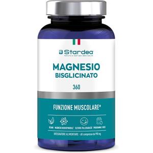 Stardea Magnesio Bisglicinato 360 mg - 60 Compresse - Supporta Funzione Muscolare e Sistema Nervoso