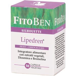 Fitoben Lipedren - Integratore Naturale per Drenaggio Liquidi e Circolazione, 50 Capsule Vegetali