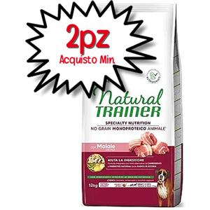 Trainer Natural Trainer Sensitive No Grain - Cibo Secco Monoproteico per Cani Adulto Medium/Maxi con Maiale e Patate - 12 Kg