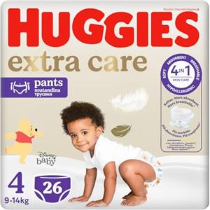 Huggies Extra Care Pannolino Mutandina, Taglia 4 (7-14Kg), Confezione da 26 Pannolini