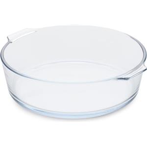 Guardini, Pirofila rotonda con manici 21 cm - 1.6L, Vetro borosilicato, Resistente agli shock termici, Trasparente/Azzurro