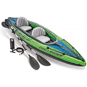 Intex 68306 Canoa Gonfiabile Due Persone Challenger K2 Kayak 351x76 cm
