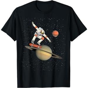 SKATEBOARDER MERCH FOR MEN WOMEN KIDS CL Skater Skate Board Skateboard Astronauta Ramp Trick Maglietta