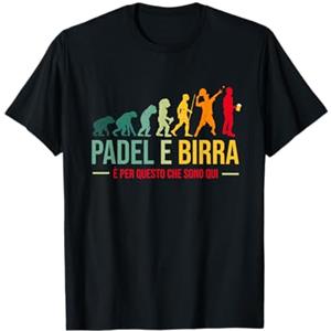 Padel Padel Racchetta Padelista Regali U Uomo Padel E Birra Divertente Giocatore Padel Regalo Evolution Maglietta