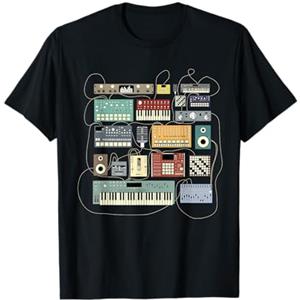 Dj Musicista Elettronico Sintetizzatore Musicista Elettronico Sintetizzatore Dj Maglietta