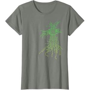 Tecnico elettronico PC Scienziato inform Circuito PCB Layout CPU Cuore Computer Admin Nerd Maglietta