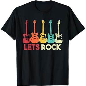 Abbigliamento per chitarrista e chitarri Vintage Guitar Lets Rock - Chitarrista Maglietta