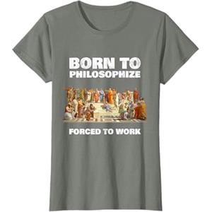 Socrate regali retrò per filosofi Nato per filosofare, costretto a Lavorare Maglietta