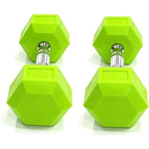 BILDER - Coppia Manubri Palestra Verdi 5 Kg, Forma Esagonale e Impugnatura Antiscivolo, Set Pesi Palestra e per Allenamento a Casa per Tonificazione e Riscaldamento, Set Manubri Duraturi Salvaspazio