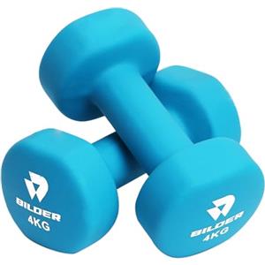 BILDER - Coppia Manubri Palestra 4kg, Forma Esagonale e Superficie Antiscivolo, Set Pesi Palestra per Allenamento a Bassa Intensità ed Esercizi di Tonificazione, Pesetti con Rivestimento in Neoprene