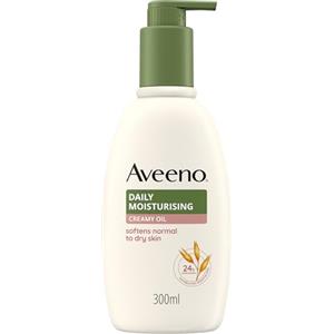 Aveeno Daily Moisturizing Crema Olio, Crema corpo idratante con Olio di Mandorle Dolci e Avena, Crema corpo nutriente, Crema corpo idratante pelle secca e sensibile, 300 ml