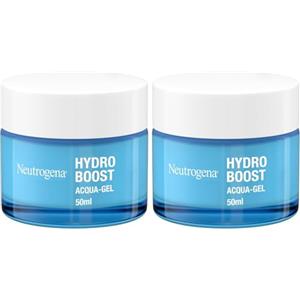 Neutrogena Hydro Boost Acqua Gel, Crema idratante viso in gel leggero a base acqua, Crema viso Acido Ialuronico per un'idratazione intensa della pelle mista e sensibile, 2 x 50 ml - Esclusiva Amazon