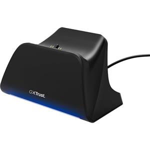 Trust Gaming Trust GXT 255 Caricatore Joystick PS5, Base Ricarica DualSense PS5 con Design Place-on, Ricarica Veloce, Illuminazione LED, Cuscinetti Antiscivolo, Cavo USB-C-C Incluso, Accessori PlayStation 5, Nero