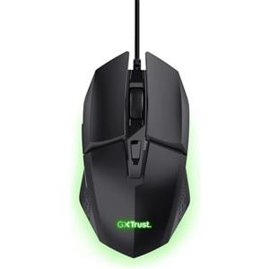 Trust Gaming GXTrust 1109 Vylax Mouse Gaming con 6 Pulsanti Programmabili, Software Incluso, Illuminazione LED Multicolore, 200-6400 DPI, Mouse con Filo USB 150 cm per PC Portatile Computer, Nero