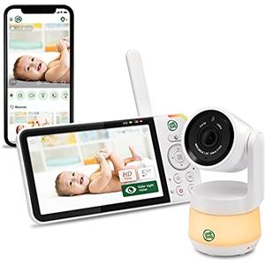 LeapFrog LF925HD Baby Monitor Video, 1080P WiFi Smart Baby Monitor, Pan & Tilt 360°, 8X Zoom, 5" 720p HD Display, Color Night Light, Color Night Vision, 2-Way Audio