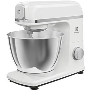 Electrolux Impastatrice Planetaria Create 5 E5KM1-4SWB, Potente 1200W, con Frusta e Gancio per impastare, in Alluminio Pressofuso, Ciotola 5L in Acciaio Inox, colore Bianco