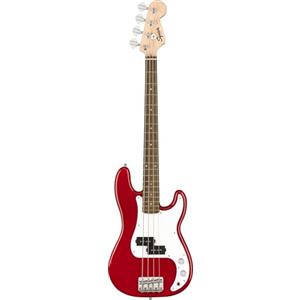 Fender Squier by Fender Mini Precision Bass - Basso Elettrico Compatto, Dakota Red, con Pickup Split-Coil Alnico e Lezioni Gratuite su Fender Play