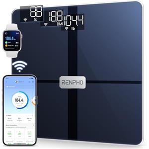 RENPHO Bilancia Pesapersone Wi-Fi RENPHO Elis Aspire, Bilancia per Grasso Corporeo Connessa Bluetooth, 13 Misurazioni Analisi della Composizione Corporea e Monitor della Salute