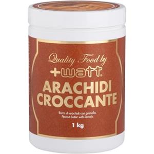 WATT Arachidi Croccante - Burro d'Arachidi 100% Naturale con Granella - 1 kg