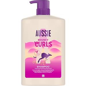 Aussie Bouncy Curls Shampoo Ricci 1000ml, Deterge Delicatamente e Idrata Capelli Mossi e Ricci, Senza Siliconi, Vegano e Cruelty-Free