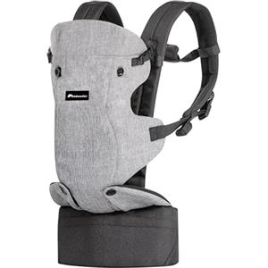 Bebeconfort Go4 Marsupio Ergonomico per neonati, 4 posizioni: fronte mamma e fronte strada, Schiena e Laterale, per bambini dalla nascita fino-15kg, Colore Black Chic (grigio scuro)