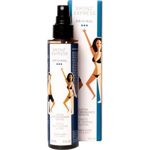 BRONZ'EXPRESS Autoabbronzante Viso e Corpo 150 ml - Lozione Autoabbronzante Colorata Naturale, Formula Storica Francese, Nuovo Formato, Abbronzatura Uniforme Senza Sole