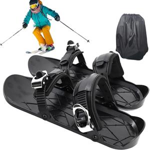 Generico Mini Ski Skates, Scarponi Da Sci Corti Snowskates, Snowblade Sci Skiboard Pattini Ghiaccio Corti Scarpe, Regolabili Mini Scis Sport Invernali Ghiaccio Racchette Da Neve, Per Pattinaggio Aperto
