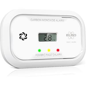 ELRO FC5003 Rilevatore di monnossido di carbonio con Display| Sensore di 10 anni | Batterie da 3 anni | Conforme alla Norma Europea EN50291