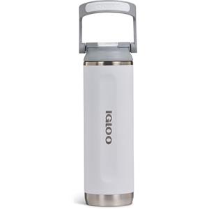 IGLOO Borraccia Termica Sipper 20 - Bottiglia in acciaio inox da 570 ml, isolata e a prova di perdite, adatta per bevande gassate, colore bianco - Senza BPA, per bevande calde e fredde