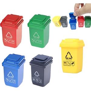 LKJAUOZ 5 Pezzi Accessori Modello Mini Cestino Per Casa Delle Bambole Arredamento Mini Forniture Per La Casa Mini Giocattolo Con Bidone Della Spazzatura Miniatura Piccolo Modello,accessori casa arredamento