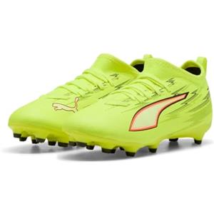 PUMA Ultra 6 Match FG/AG JR Scarpe da Calcio, Giallo Alert Black-Glowing Red-Lime Squeeze, Taglia 44, Yellow Alert PUMA - Spremere con Lime, Colore: Nero, 34 EU