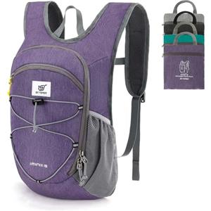 SKYSPER Zaino Pieghevole Leggero da 15L, Zaino da Escursione con Cinturino Pettorale Zaino Ripiegabile per viaggi Zainetto Piccolo per Uomo Donna