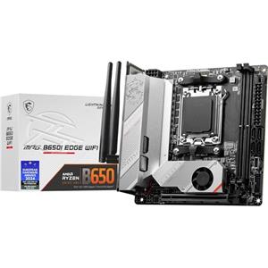 MSI MPG B650I EDGE WIFI, Mini-ITX - Supporto CPU AMD Ryzen 7000, AM5 - Alimentazione CPU diretta 8 fasi 80A VRM, DDR5 Memory Boost fino a 6600+MHz/OC, 1 x PCIe 4.0 x16, 2 x M.2 Gen4, Wi-Fi 6E.