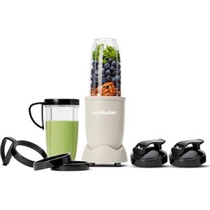 nutribullet Pro 900, Frullatore Elettrico, Tritatutto, Frullatore Smoothie, Frullatore Tritatutto Multifunzione, Potenza 900W, Bicchiere da 700ml e 900ml, Tortora, NB910MASN