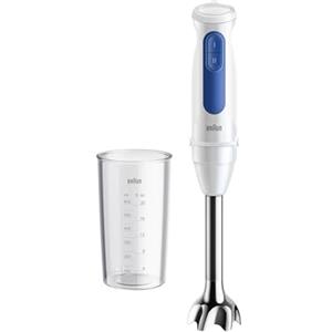 Braun MultiQuick 3 MQ30.001M Minipimer, Frullatore ad Immersione con Asta in Acciaio, 2 Velocità, Dotato di Bicchiere graduato 600ml, 2 Velocità, Tecnologia Splash Control, Tecnologia Tedesca, 900w