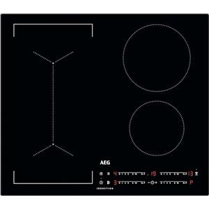 AEG Serie 6000 Piano Cottura a Induzione 4 Fuochi da Incasso, IKB64443IB, Zone Cottura Flessibili, 60 cm Funzione Bridge e Superficie Antigraffio, 580x510 mm