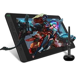 HUION Tavoletta Grafica con Display Kamvas 13 (Senza Supporto) Schermo Laminato Completo 8 Pulsanti Programmabili, Connettività con Dispositivi AndroidIdeale per L'ufficio a Casa e L'e-learning