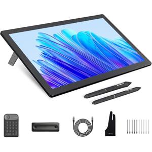 HUION Kamvas Pro 19 Tavoletta Grafica con Schermo, 18,4 Pollici Finger-Touch 4K UHD Tavoletta Disegno con Penna Pentech 4.0 senza Batteria PW600 e PW600S, Ideale per Disegno Digitale Professionali