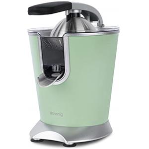 H.Koenig AGR88 Spremiagrumi elettrico professionale 160W, leva e filtro in acciaio inox, sistema antigoccia, senza BPA, parti lavabili in lavastoviglie, verde pastello
