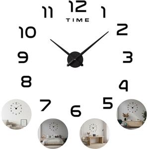 AXIOMA Orologio da Parete Moderno Fai Da Te Senza Cornice, Adesivo 3D da Muro, Meccanismo Silenzioso, Orologio da Parete Grande 40-50cm, Design, Regalo, Decorazione Casa