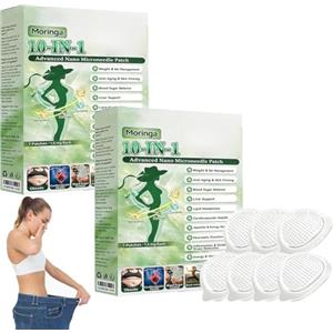 Generic Healrize Moringa - Cerotti dimagranti 10 in 1, patch dimagranti 10 in 1 avanzata Nano Microneedle, 2026, microneedlepatch, ingredienti naturali, cerotti dimagranti per donne (2 confezioni)
